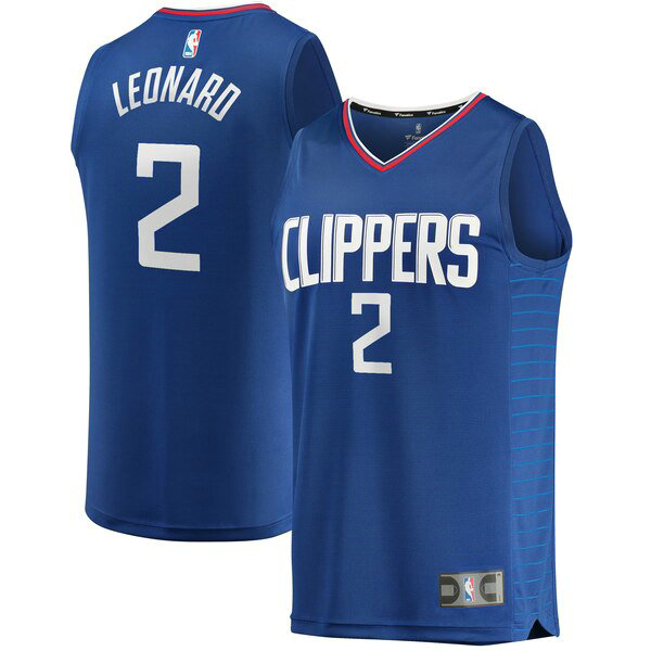 Maillot Los Angeles Clippers Homme Kawhi Leonard 2 2019-2020 Icon Edition Bleu